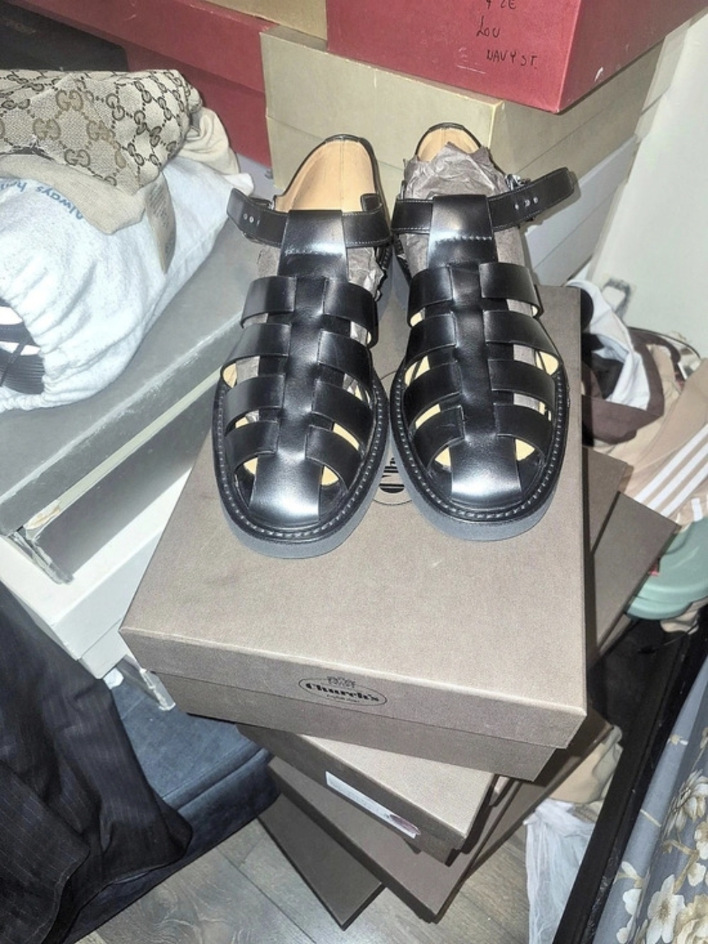 Church's Fisherman Sandals / Hove Sandals Black